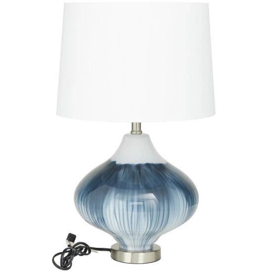 Flash Sale ๐ Studio 350 Blue Glass Modern Table Lamp - 14 X 14 X 24 โญ - Image 2