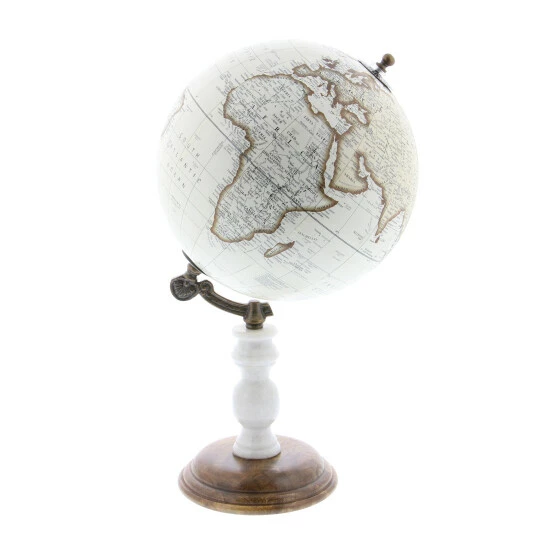 Best deal โ Studio 350 Metal PVC Wood Marble Globe 8"W, 15"H ๐ - Image 2