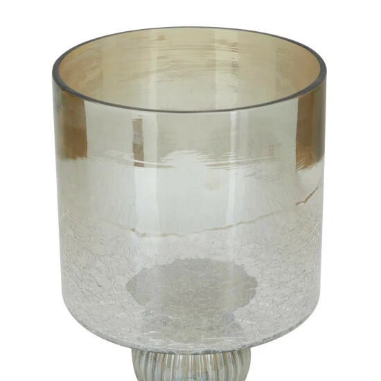 Best Pirce 🎉 Studio 350 Glass Traditional Hurricane Lamp 11 X 6 X 6 Brass 🎉 - Image 4