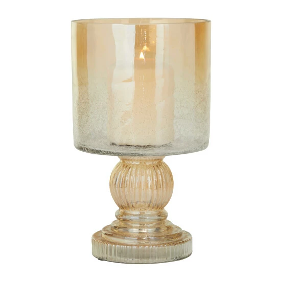 Best Pirce 🎉 Studio 350 Glass Traditional Hurricane Lamp 11 X 6 X 6 Brass 🎉 - Image 7