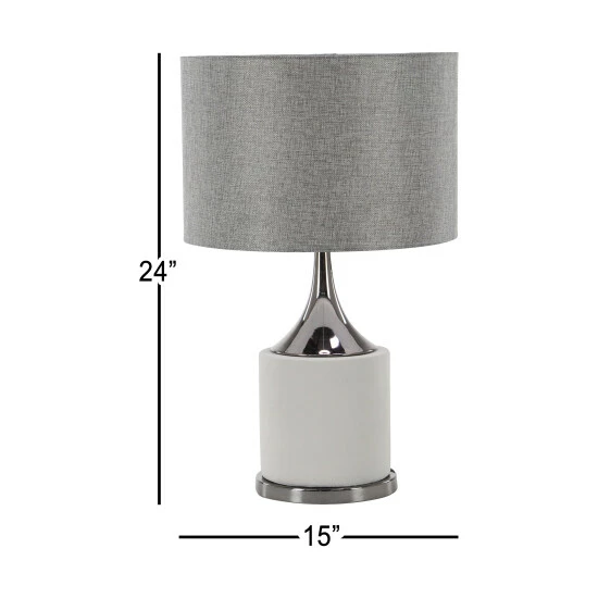 Discount 🎁 Studio 350 Grey Cement Traditional Table Lamp 24 X 15 X 15 😉 - Image 4