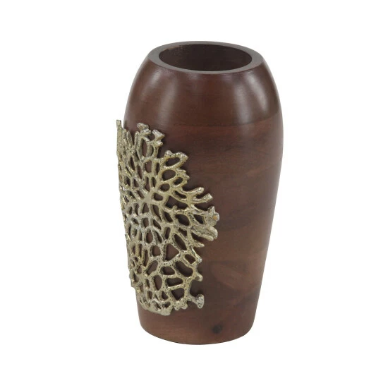 Wholesale ๐งจ Studio 350 Brown Wood Coastal Vase 10 X 6 X 6 ๐ - Image 5