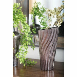 Cheap 🎁 Studio 350 Brown Aluminum Modern Vase 16 X 8 🔥