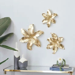 Cheap 👍 Studio 350 Polystone Contemporary Wall Decor (Set Of 3) Gold 🎉