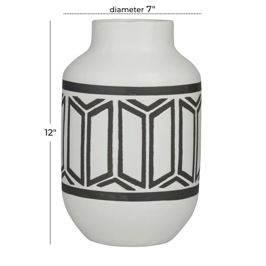 Flash Sale 🥰 Studio 350 White Porcelain Transitional Vase - 7 X 7 X 12 🔥 - Image 6