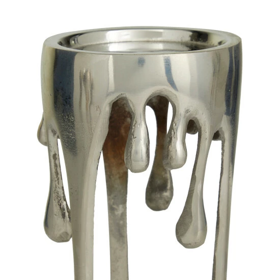 Brand new 💯 Studio 350 Melting Dripping Wax Metal Contemporary Candle Holders - S/3 12", 10", 8"H Silver 👍 - Image 4