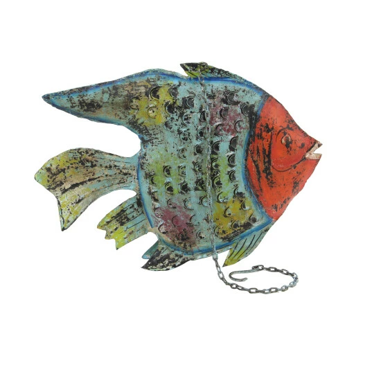 New ๐ Studio 350 Multi Iron Vintage Sculpture Fish 18 X 25 X 4 - 25 X 4 X 18 โ๏ธ - Image 2