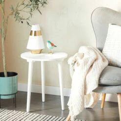 Budget ✔️ Studio 350 Wood Contemporary Accent Table - 18 X 17 X 21 Round White 🎉