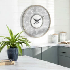 Cheap ๐ฅฐ Studio 350 Grey Resin Farmhouse Wall Clock Traditional 30 X 30 X 2 โจ