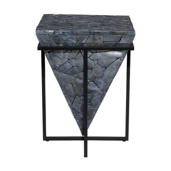 New 🌟 Studio 350 Grey Teak Wood Contemporary Accent Table 22 X 16 X 16 - 16 X 16 X 22 😀 - Image 3