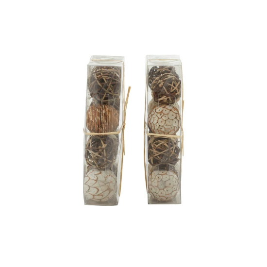 Best Pirce 🎉 Studio 350 Brown Dried Plant Material Coastal Orbs & Vase Filler (Set Of 2) - 7 X 3 X 10 Round 😀 - Image 3