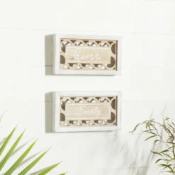 Buy 😍 Studio 350 Beige Wood Farmhouse Wall Decor Text (Set Of 2) ❤️