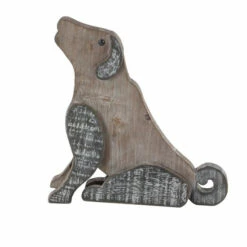 Cheap ๐ฅฐ Studio 350 Farmhouse Black And Brown Wooden Sitting ๐ฆฎ Dog Decorative Sculpture ๐