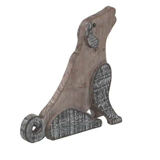 Cheap 🥰 Studio 350 Farmhouse Black And Brown Wooden Sitting 🦮 Dog Decorative Sculpture 👍 - Image 2