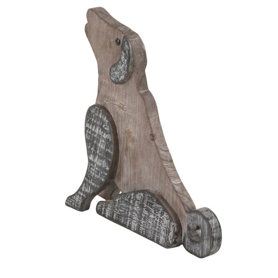 Cheap 🥰 Studio 350 Farmhouse Black And Brown Wooden Sitting 🦮 Dog Decorative Sculpture 👍 - Image 3