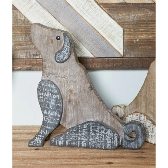 Cheap 🥰 Studio 350 Farmhouse Black And Brown Wooden Sitting 🦮 Dog Decorative Sculpture 👍 - Image 6