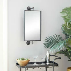 Top 10 💯 Studio 350 Wood Industrial Wall Mirror 28 X 14 X 7 - 14 X 7 X 28 Gold 👍