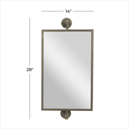 Top 10 π― Studio 350 Wood Industrial Wall Mirror 28 X 14 X 7 - 14 X 7 X 28 Gold π - Image 6