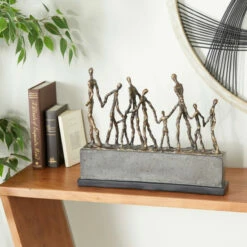 Best Sale 🥰 Studio 350 Bronze Polystone Contemporary Sculpture - 16"L X 3"W X 13"H 🌟