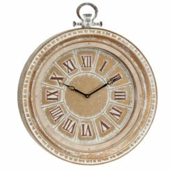 Buy ⭐ Studio 350 Beige Iron Vintage Wall Clock No Theme 29 X 24 X 3 - 24 X 3 X 29Round ❤️
