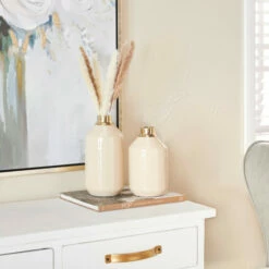 Top 10 🌟 Studio 350 Metal Modern Vase (Set Of 2) Blue 🎉