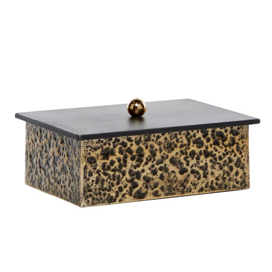 Outlet 😉 Studio 350 Venus Williams Collection Gold Metal Modern Box 4x8x6 - 8 X 6 X 4 🎉 - Image 2