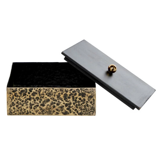 Outlet 😉 Studio 350 Venus Williams Collection Gold Metal Modern Box 4x8x6 - 8 X 6 X 4 🎉 - Image 3