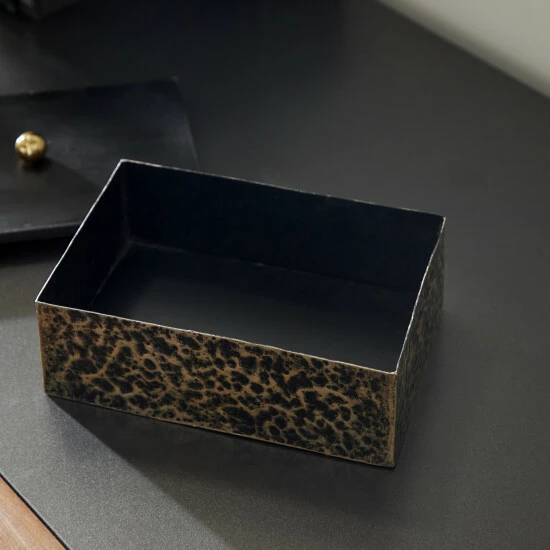 Outlet 😉 Studio 350 Venus Williams Collection Gold Metal Modern Box 4x8x6 - 8 X 6 X 4 🎉 - Image 4