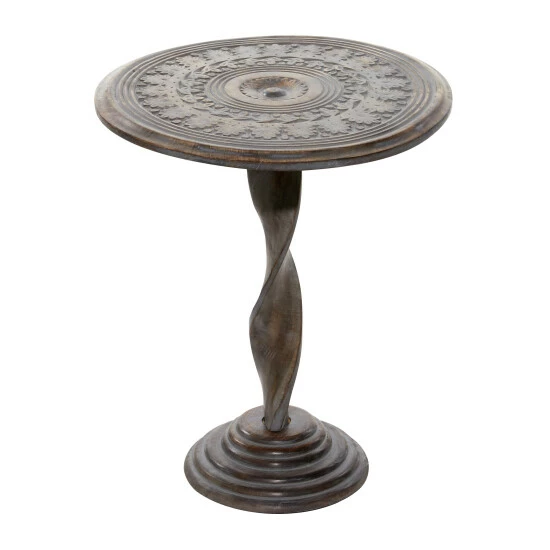 Best Pirce ⌛ Studio 350 Wood Traditional Accent Table 22 X 18 X 18 Copper 👍 - Image 3