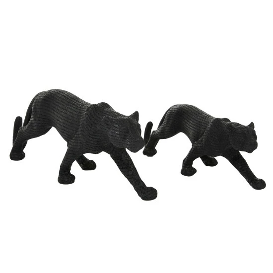 Top 10 ๐งจ Studio 350 Black Polystone Contemporary Sculpture Leopard (Set Of 2) - 18 X 4 X 6 And 14 X 4 X 4 ๐ - Image 2