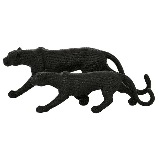 Top 10 ๐งจ Studio 350 Black Polystone Contemporary Sculpture Leopard (Set Of 2) - 18 X 4 X 6 And 14 X 4 X 4 ๐ - Image 4