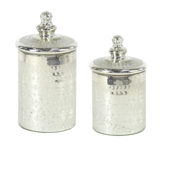 Cheap 😍 Studio 350 Clear Glass Traditional Decorative Jar (Set Of 3) 🌟 - Image 4