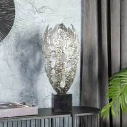 Best Pirce ✨ Studio 350 Abstract Aluminum Contemporary Sculpture - 10 X 10 X 23 Silver 👏