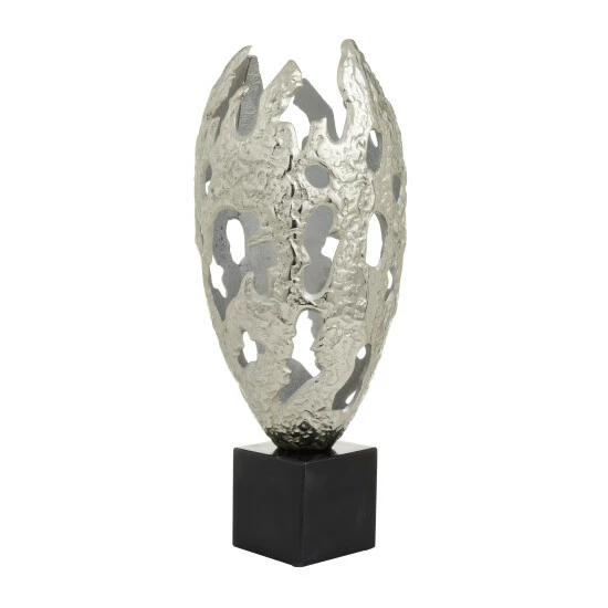 Best Pirce ✨ Studio 350 Abstract Aluminum Contemporary Sculpture - 10 X 10 X 23 Silver 👏 - Image 3