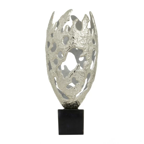 Best Pirce ✨ Studio 350 Abstract Aluminum Contemporary Sculpture - 10 X 10 X 23 Silver 👏 - Image 7