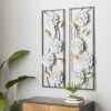 Buy 🛒 Studio 350 White Iron Contemporary Wall Decor (Set Of 2) - 12 X 2 X 36 ✔️