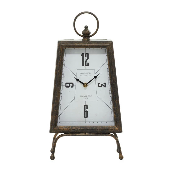 Promo 😀 Studio 350 Brass Iron Rustic Clock 16 X 8 X 4 - 8 X 4 X 16 🥰 - Image 3