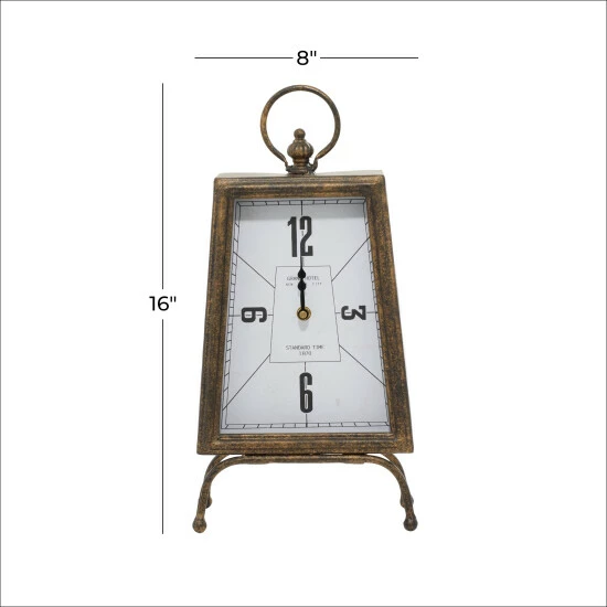 Promo 😀 Studio 350 Brass Iron Rustic Clock 16 X 8 X 4 - 8 X 4 X 16 🥰 - Image 7