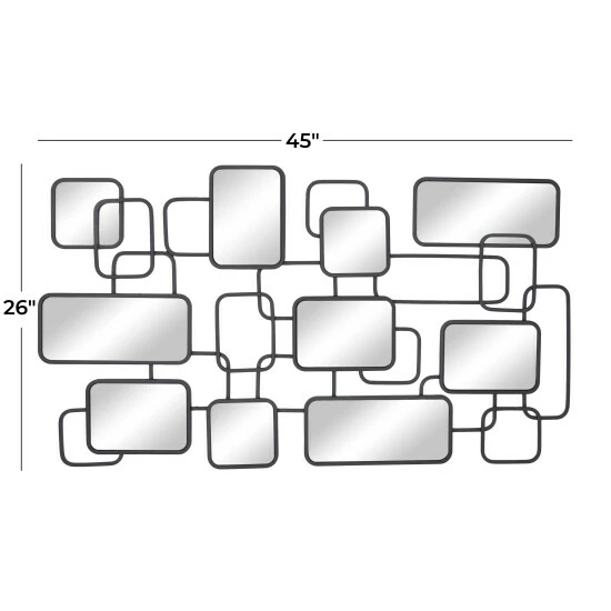 Promo 🤩 Studio 350 Black Metal Modern Wall Mirror 🌟 - Image 5