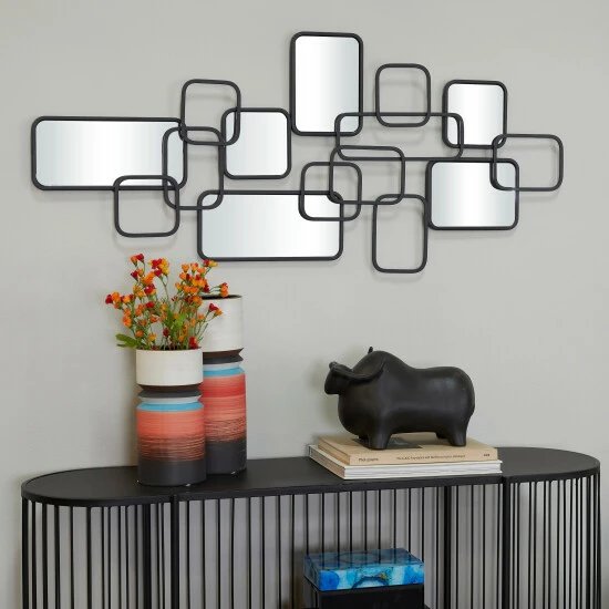 Promo 🤩 Studio 350 Black Metal Modern Wall Mirror 🌟 - Image 7