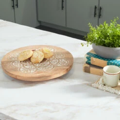 Buy 😉 Studio 350 Brown Wood Country Cottage Cake Stand 2 X 14 X 14 - 14 X 14 X 2 ❤️