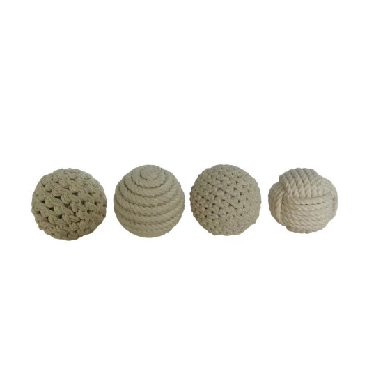 Best reviews of ❤️ Studio 350 Brown Jute Farmhouse Orbs & Vase Filler (Set Of 4) - 4 X 4 X 4 👍 - Image 3