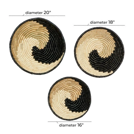 Best Sale โญ Studio 350 Black Wood Bohemian Wall Decor (Set Of 3) - 20 X 5 X 20 ๐ - Image 5