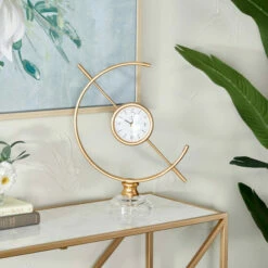 Budget 🌟 Studio 350 Gold Iron Modern Clock 16 X 13 X 5 - 13 X 5 X 16 ❤️