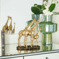 Promo ❤️ Studio 350 Gold Polystone Glam Sculpture 12 X 10 X 7 - 10 X 7 X 12 ✔️