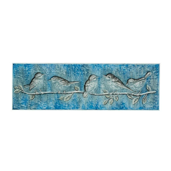 Buy 😉 Studio 350 Blue Iron Contemporary Wall Decor 10 X 32 X 2 ⭐ - Image 2