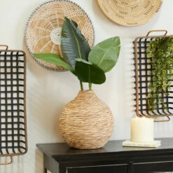 Wholesale 👏 Studio 350 Brown Seagrass Bohemian Vase 👏