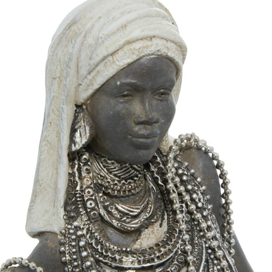 Cheap ✨ Studio 350 White Polystone Eclectic Sculpture People (Set Of 3) - S/3 15", 20", 24"H 👍 - Image 7