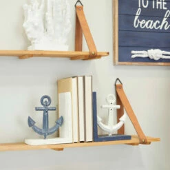 Flash Sale 😍 Studio 350 Blue Metal Nautical Bookends ( Set Of 2) - 6 X 4 X 7 👍