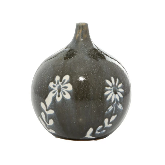 Deals ❤️ Studio 350 Black Ceramic Modern Vase 10 X 9 X 9 - 9 X 9 X 10Round ❤️ - Image 7